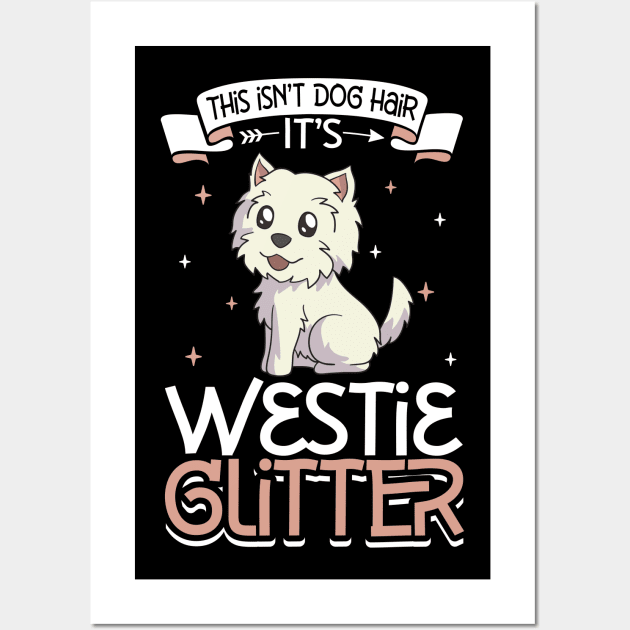 Westie glitter Wall Art by Modern Medieval Design